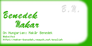 benedek makar business card